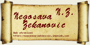Negosava Zekanović vizit kartica